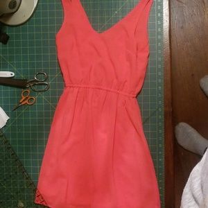 Divided coral pink dress